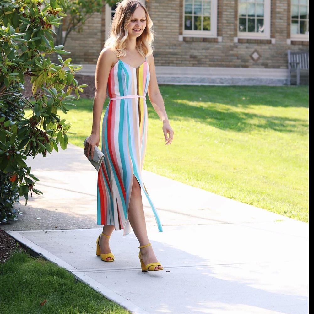xhilaration striped multicolor dress - Picture 2 of 8